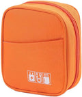 E-Tree Storage Pouch for Small Electronics and Accessories,Tech Bag,Electronic Organizer Case Compatible with MacBook Laptop Charger,Mouse,Cables,Hub,Power Bank,Earphone,Toiletries Cosmetics (Orange) by E-Tree