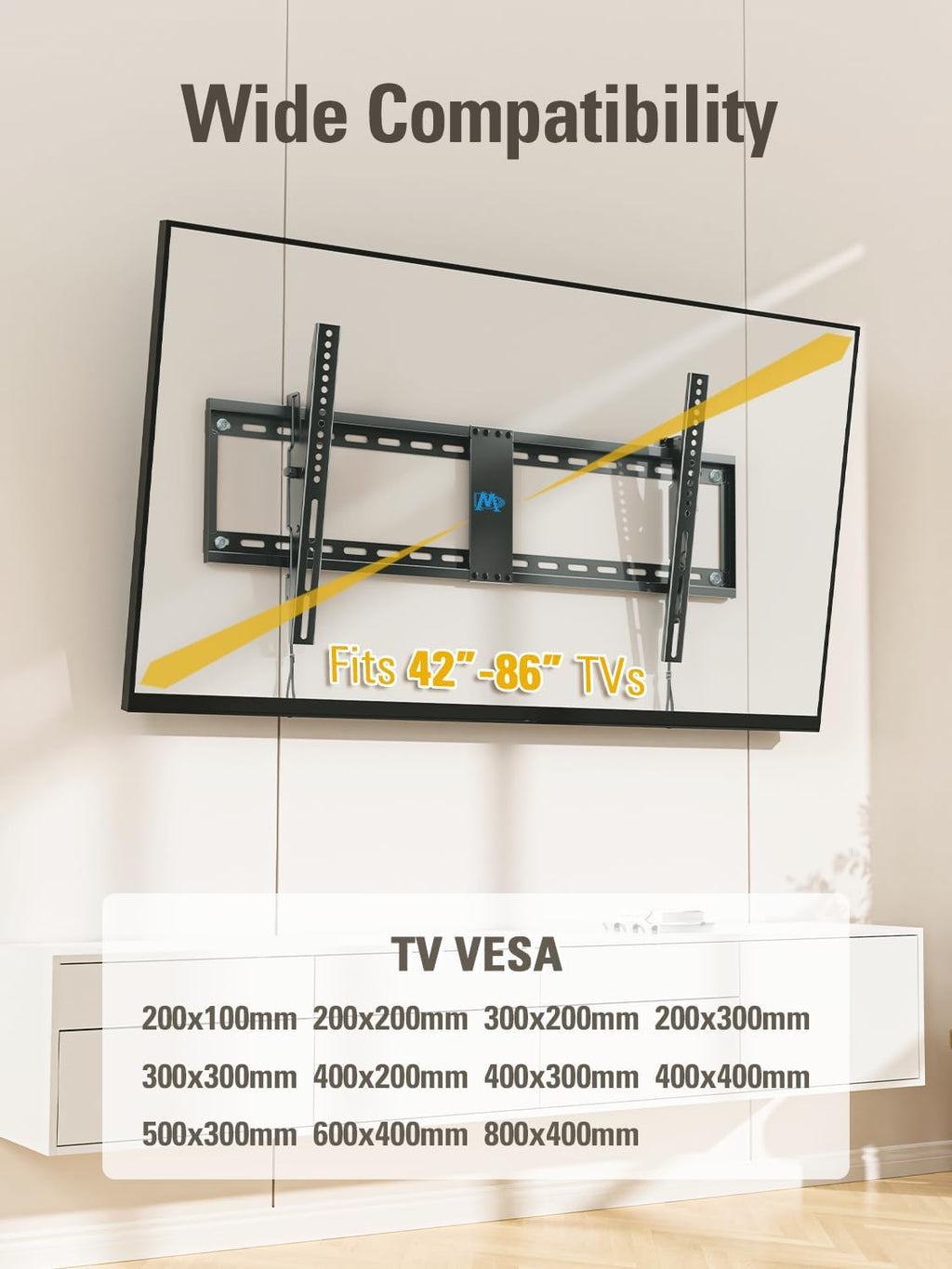 Mounting Dream TV Wall Mount for 42-86 Inch TVs, Tilting TV Mount Bracket - Image 6