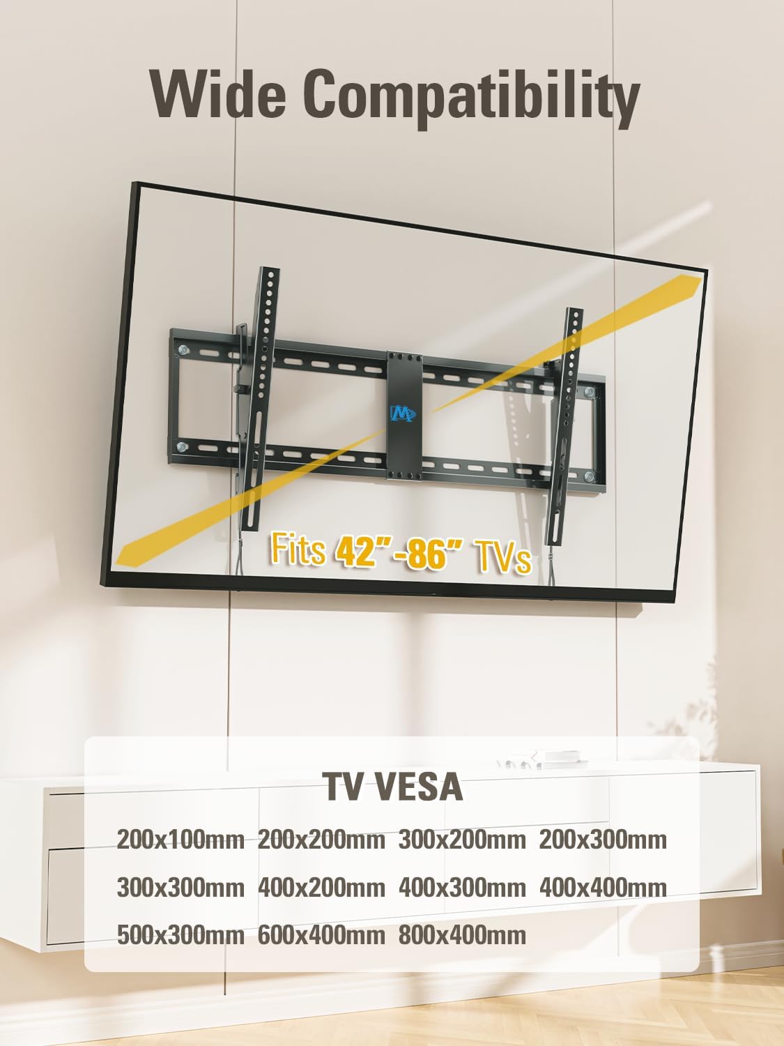 Mounting Dream TV Wall Mount for 42-86 Inch TVs, Tilting TV Mount Bracket - Image 6