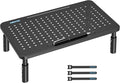 BONTEC Monitor Stand for Desk 1 Pack, 3-Level Height Adjustable | 14.5 x 9.1 in Ergonomic Metal Computer Stand with Pen Holder & Cable Management for Printer, Laptop and Office Workstation by BONTEC