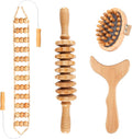Wood Therapy Massage Tools, 4 in 1 Lymphatic Drainage Massager Body Sculpting Tools, Professional Maderoterapia Kit Cellulite Massager for Body Contouring,Relief Muscle by KintKita