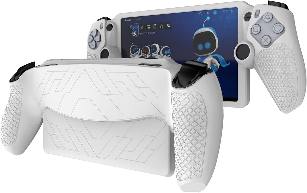 Soft Silicone Protective Case for Sony PlayStation Portal 8" 2023 Full Body Handheld Game Console Drop-Proof Skin Cover Slim Protector Sleeve with Non-Slip,Shockproof,Anti-Collision (White) by Baigeda