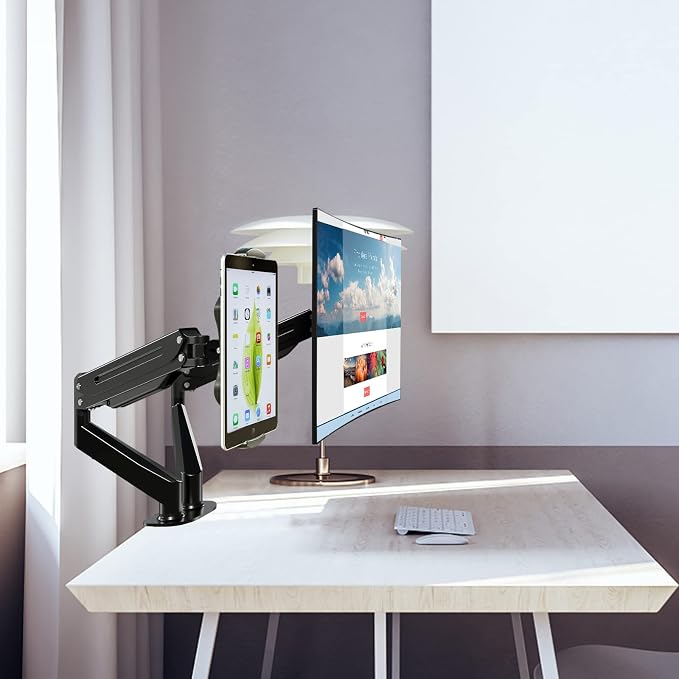 Pholiten Universal VESA Mount Adapter for Tablets, 2-in-1 Laptops | 15.6 inch Portable Monitors & Phone, VESA 100x100, Adjustable Laptop Holder, Extend to 6.1-8 inch - Image 6