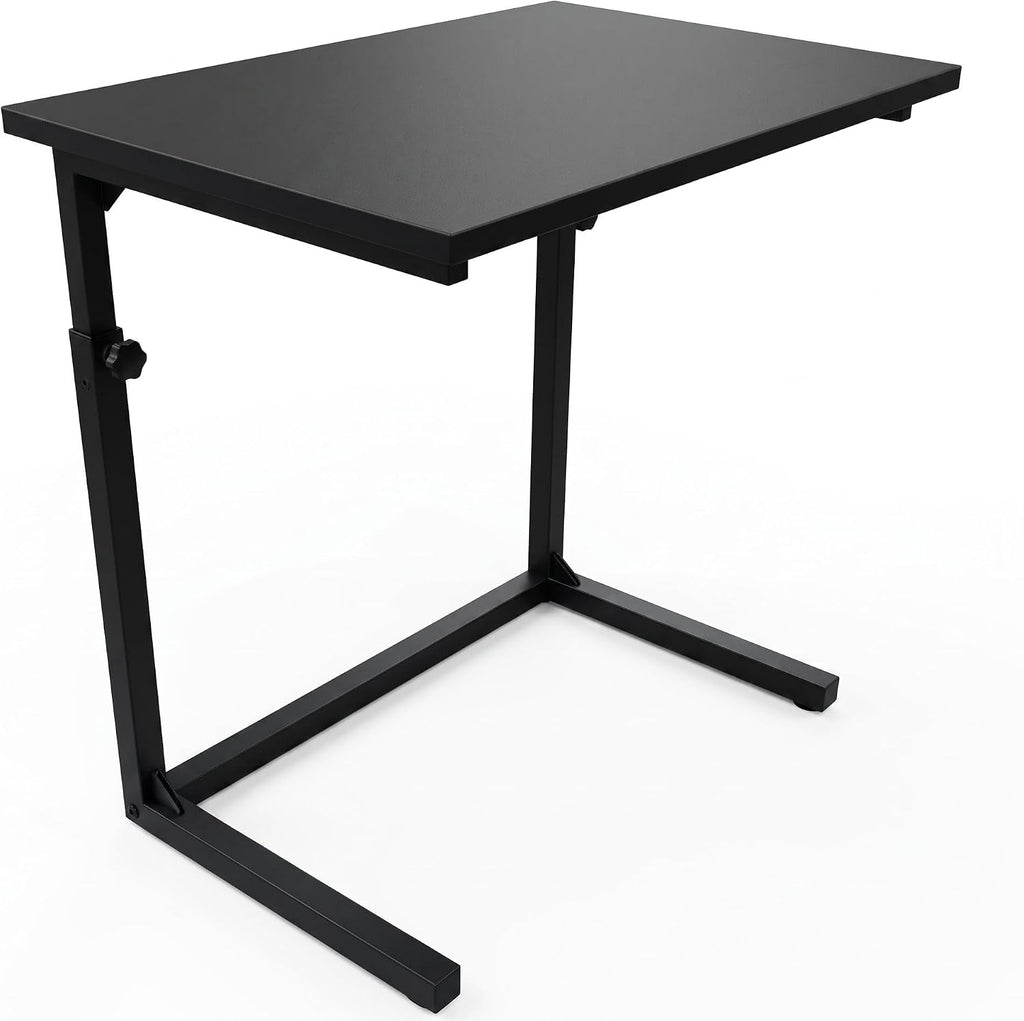 Height Adjustable C-Shaped Sofa Side Table, Laptop Table for Couch & Bed, Black - Image 3
