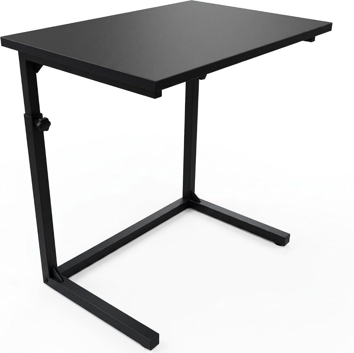 Height Adjustable C-Shaped Sofa Side Table, Laptop Table for Couch & Bed, Black - Image 3