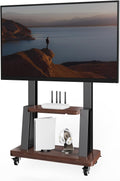 Rolling TV Stand for 32-75 Inch TVs up to 180 lbs, Black by Hovadova