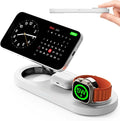 【Travel• Metal Bracket】 Magnetic 3 in 1 Wireless Charging Station,for iPhone17-12,Fast 5W Charger for Apple Watch AirPods,Foldable Stand MagSafe Charger Dock for Nightstand Desk Travel by Unknown