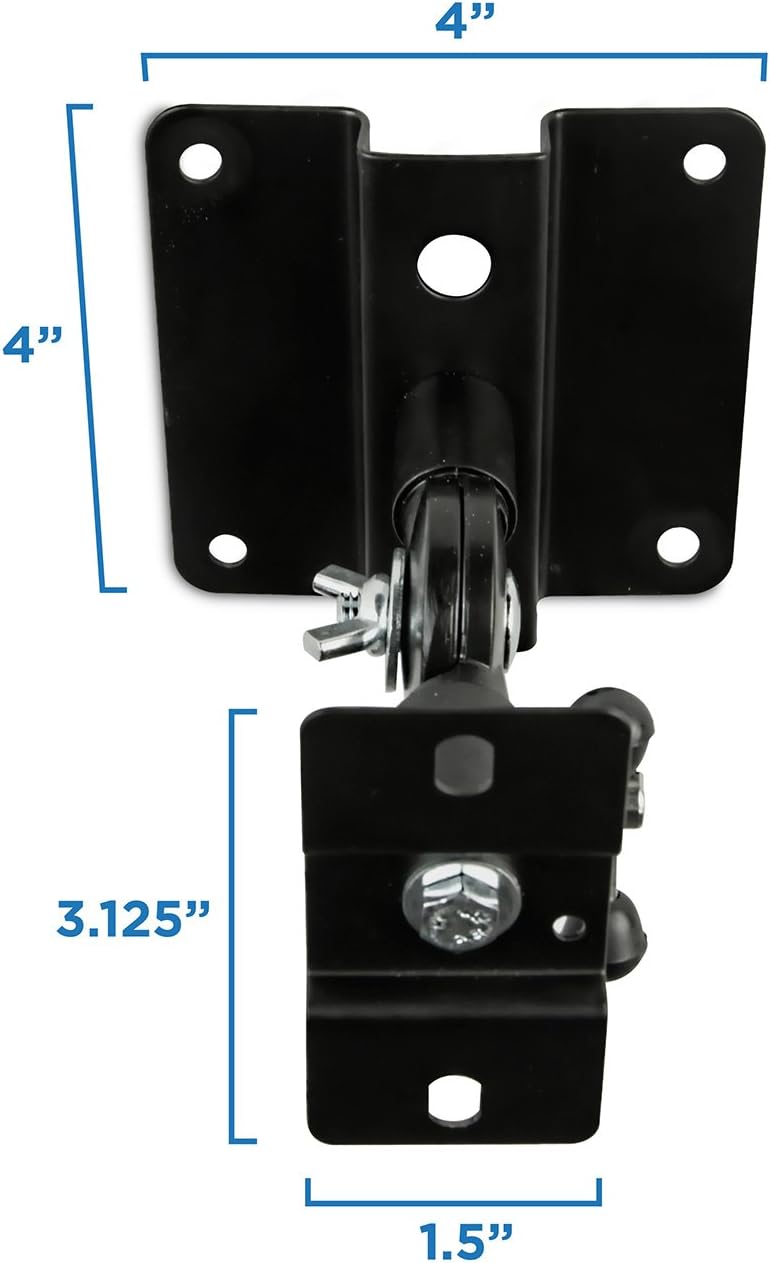 Mount-It! Speaker Mount for Wall and Ceiling, Low Profile Heavy Duty, Anti-Theft, Universal for Channel Surround Sound and Satellite Speakers, Black, 2 Mounts - Image 5
