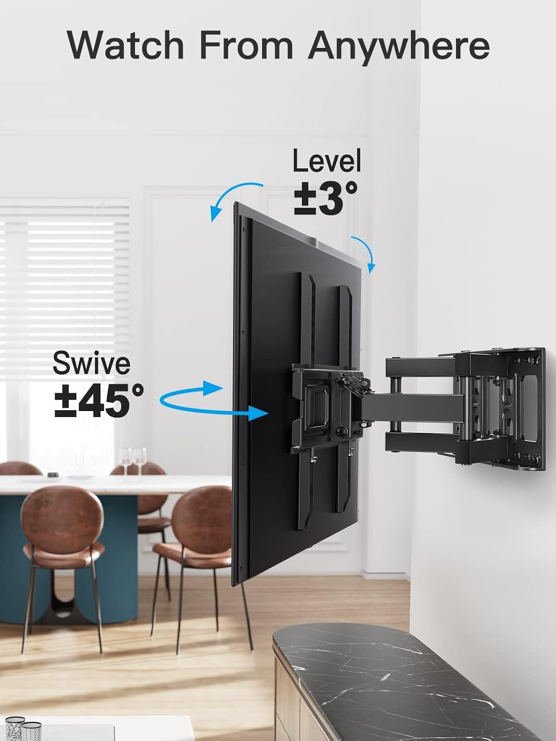 Pipishell Full Motion TV Wall Mount for 26–74 inch TVs up to 99 lbs - Image 7