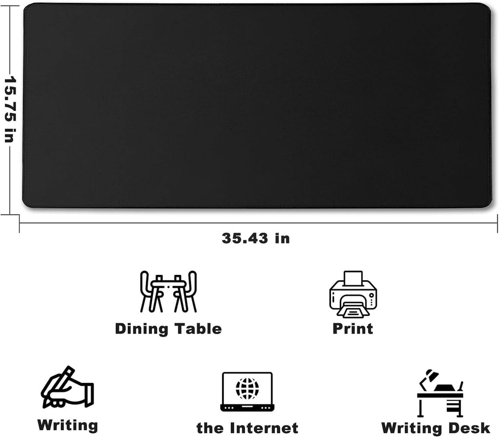 35.4 x 15.7 Inch Waterproof Fabric Desk Pad Large Mouse Pad Office Game - Image 2