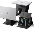 Spigen Slim Fold Portable Standing Desk Laptop Stand Foldable | Ergonomic Angle Lift Anti-Slip for MacBook Neo, MacBook Air, MacBook Pro 11"-16" and iPad/Air/Pro and More - Black by Unknown