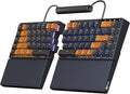 RK ROYAL KLUDGE S70 Ergonomic Split Keyboard, Tactile Brown Switch Black | Wireless RGB Mechanical Keyboard with Bluetooth/2.4G/Wired, 75% Hot Swappable Gaming w/Fixed Wrist Rest, PBT Keycaps, Win/Mac by RKROYALKLUDGE