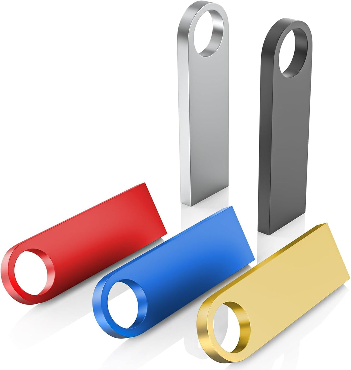 32GB USB Flash Drive 5 Pack, Wooolken Sleek Metal USB 2.0 Thumb Drive by Wooolken