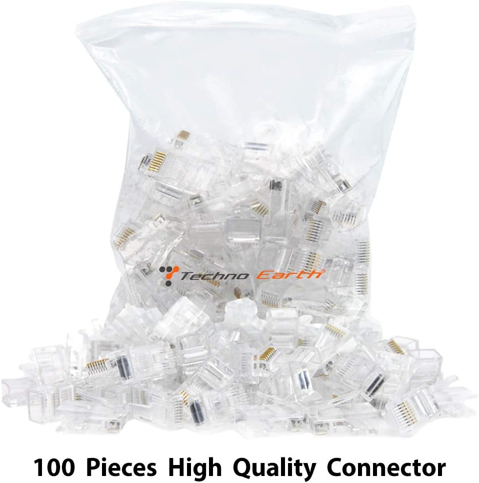 C&E Cat6, Cat5e crimp connectors pack of 100 - Image 2