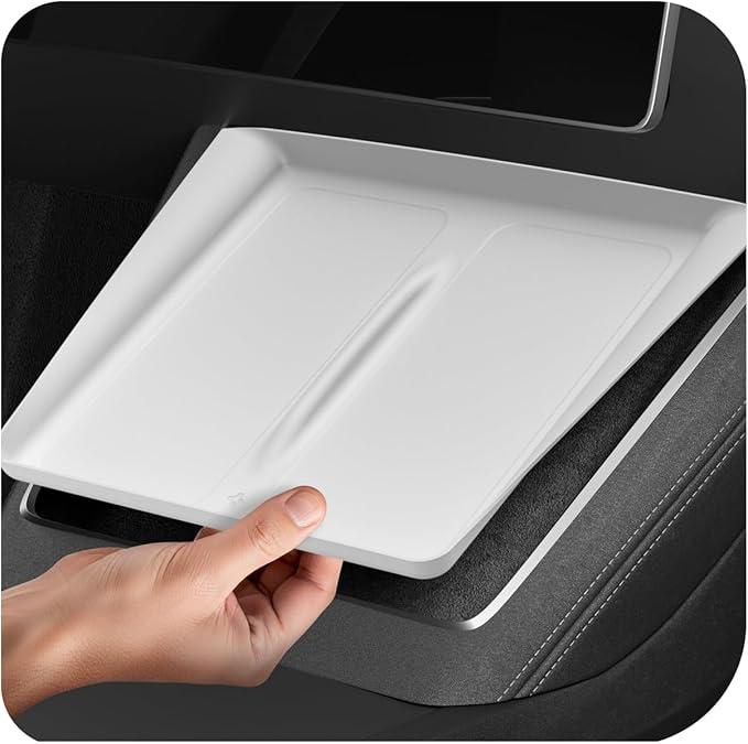 Spigen Wireless Charging Pad Cover for Tesla Model Y Juniper/YL - White | Only Premium & Performance 2026/2025 [Ultra-Thin, Unobstructed Charging] Protective Silicone Mat Cover Accessories by Unknown