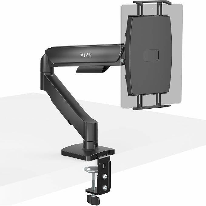 VIVO Height Adjustable Counterbalance Mechanical Arm Tablet Desk Mount, Fits 2-in-1 Laptops and 15.6 inch Portable Monitors, Max VESA 100x100, Black, STAND-V001O-M02 by Unknown
