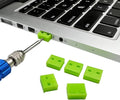 50Pcs USB Port Lock with 3 Keys, Locking USB Port/Dust Blocker, USB Dust Cover Cap Female Port Plugs Protector, Compatible with Computer,TV,Router,USB Devices (Green) by WXZRLIU