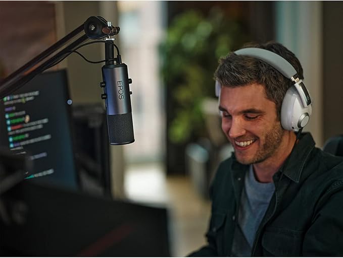 EPOS Gaming B20 Streaming Microphone - 2.9m Cable USB-C Computer Microphone for Gaming - PC & Laptop Connection with Audio Controls - Compatible with PC, Mac, and PS4/5 - Desk Stand Included, Gray - Image 9