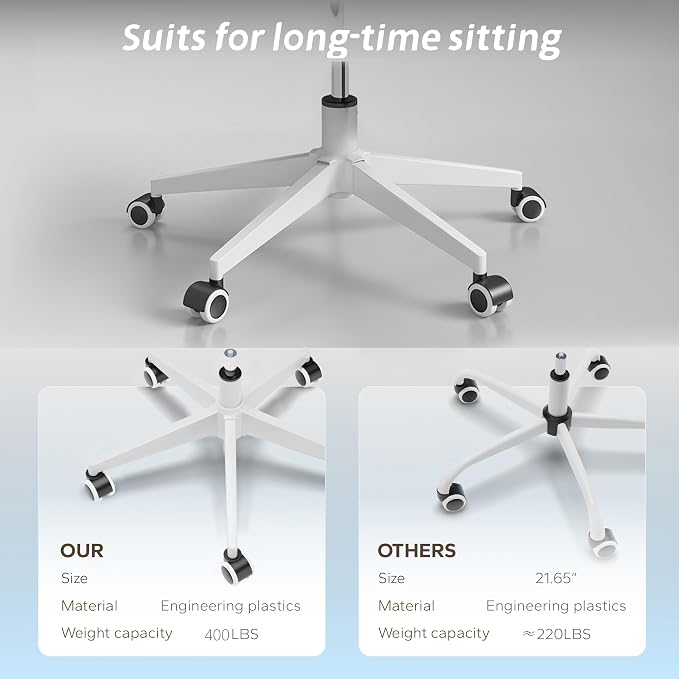 Ergonomic Office Desk Chair High Back Mesh Computer Chair | 360° Swivel Adjustable Lumbar Support & Flip-Up Armrests capacity 300 lbs capacity - Image 8