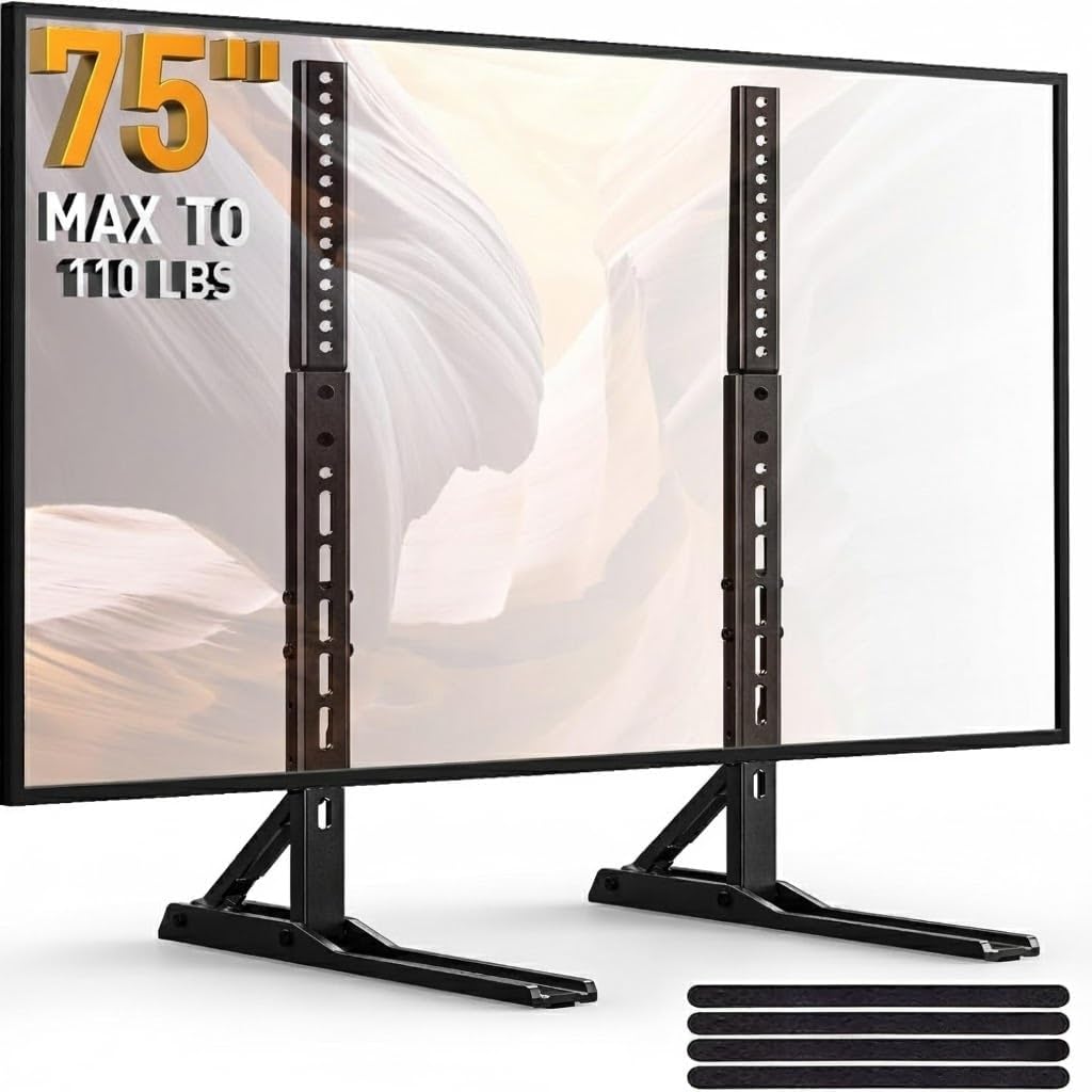 PERLESMITH Universal TV Stand Legs for 20–75 Inch TVs up to 110 lbs by PERLESMITH