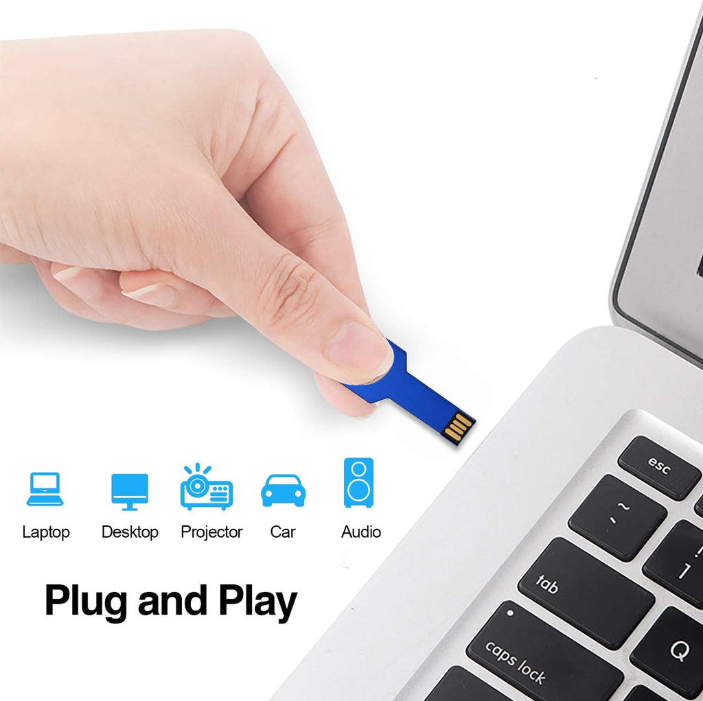 16GB USB Flash Drive 5 Pack Metal Thumb Drive USB 2.0 Flash Memory Stick - Image 2