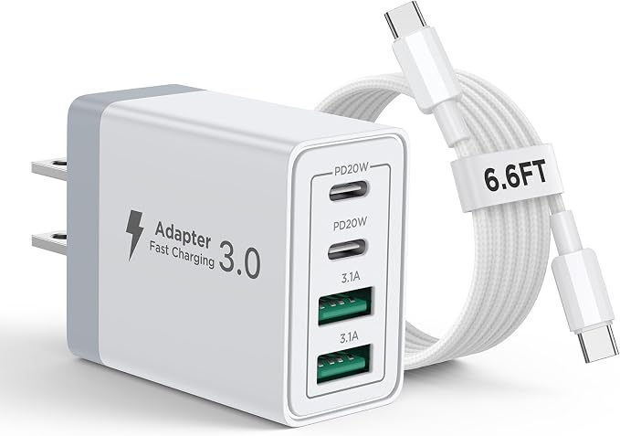 iPhone 16 15 Charger Fast Charging, 20W Dual Port USB C Charger Block with 6FT USB C Charging Cable Cord for iPhone 16 15 14 13 12 11 Pro Max XS, iPad, Samsung Phone, Tablet - Image 7