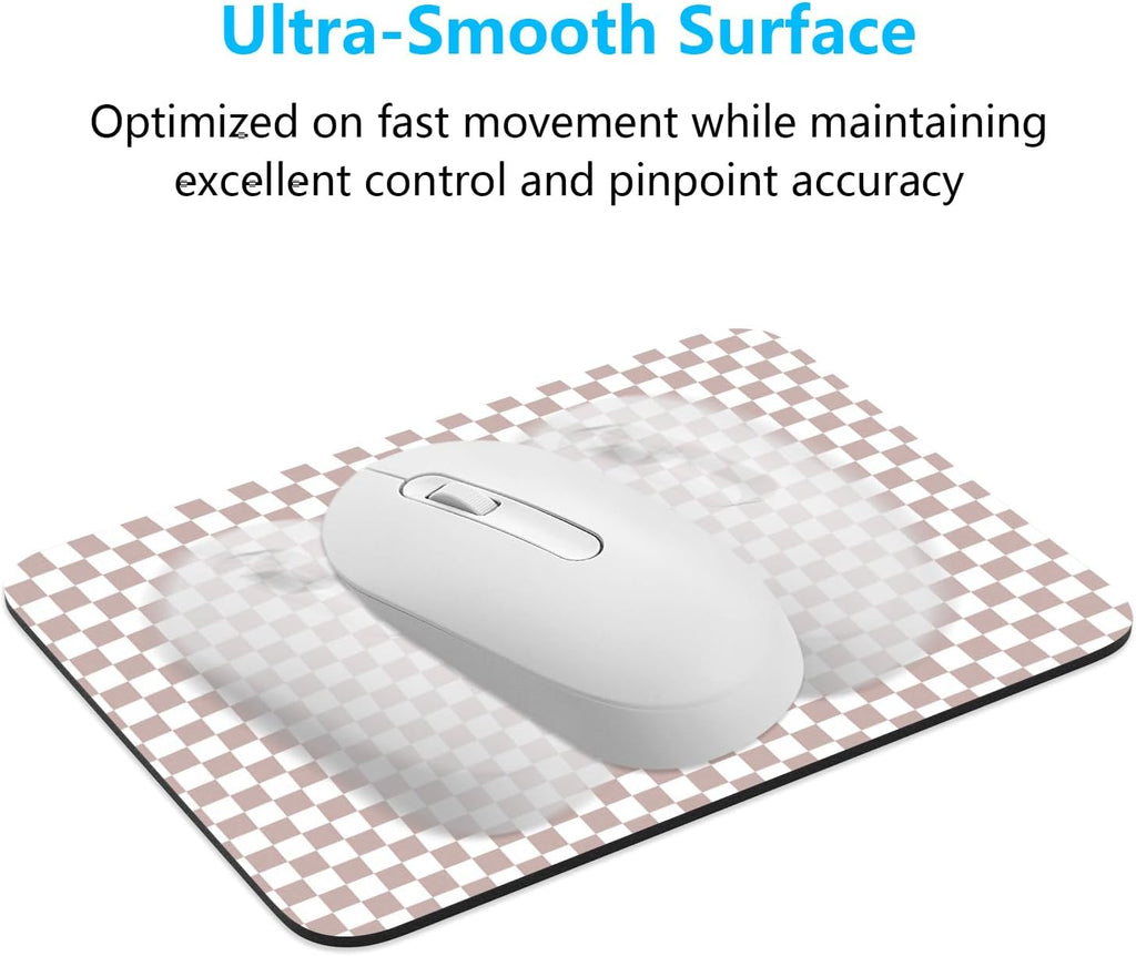 Small Mouse Pad, 6 x 8 Inch Thick Rubber Premium-Textured Non-Slip Portable & Washable Mini Mouse Mat for Women Men Wireless Laptops Keyboard Tray Gaming Work Office Travel,Dusty Rose - Image 5