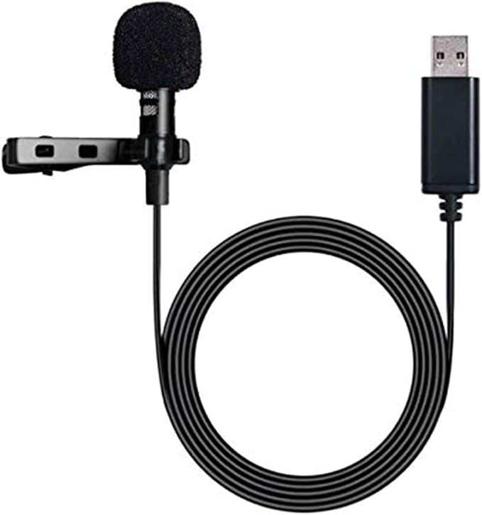 USB Type-A Microphone Lavalier Lapel Clip on Mic with 6.7ft Cable for Laptop Computer PC, Streaming Conferencing,Interview, Singing, Skype, MSN, Audio Video Recording,Clear & Natural Sound,Black - Image 8