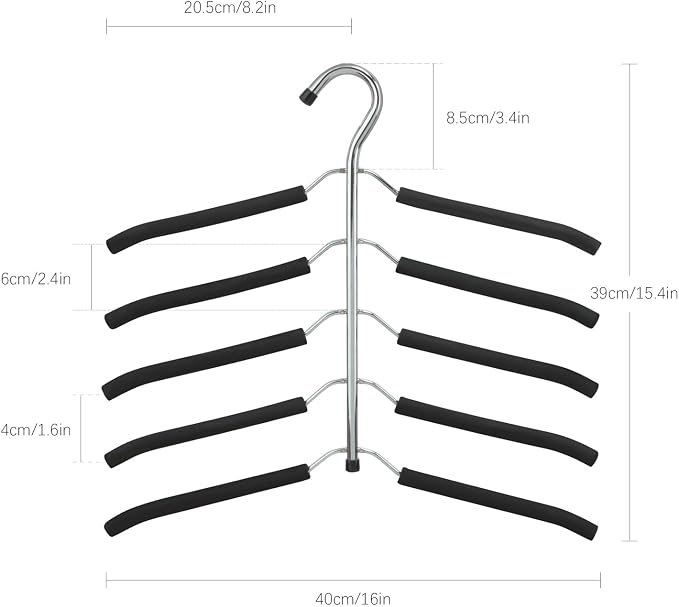 DOIOWN Blouse & Shirt Hangers - Non Slip Space Saving Stainless Steel Closet Organizer (4) - Image 7