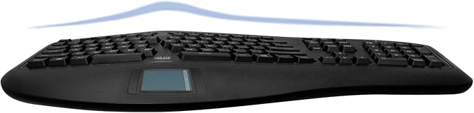 Adesso AKB-450UB Ergonomic Keyboard with Built-in Touchpad, Wired USB | Multimedia Hotkeys, Split Keys Design, Built-in Palm Rest for Comfort, Compatible for PC - Image 3