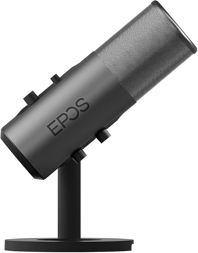 EPOS Gaming B20 Streaming Microphone - 2.9m Cable USB-C Computer Microphone for Gaming - PC & Laptop Connection with Audio Controls - Compatible with PC, Mac, and PS4/5 - Desk Stand Included, Gray - Image 3