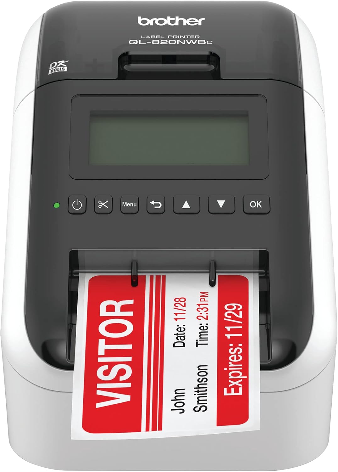 Brother QL-820NWBC Ultra Flexible Label Printer with Multiple Connectivity Options, Black/White, 5.7" x 5" x 9.2" by Brother
