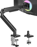 MOUNT PRO Ultrawide Single Monitor Arm for 22"- 42" Screens, Monitor Desk Mount Stand Holds up to 33 lbs, Heavy Duty Fully Adjustable Gas Spring Desk Mount, VESA Mount with Clamp/Grommet Base by MOUNTPRO