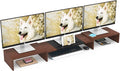 WESTREE Triple Monitor Stand Riser - Extra Long, Adjustable Length & Angle, 3 Shelf Desktop Storage for 1-3 Monitors by WESTREE