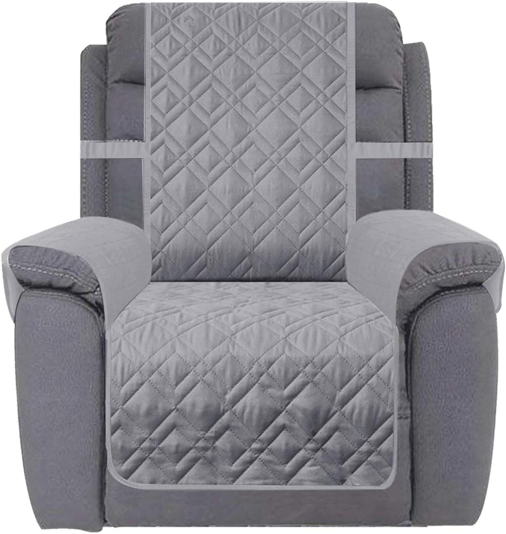 Ameritex Waterproof Nonslip Recliner Cover Stay in Place, Dog Chair Cover Furniture Protector, Ideal Recliner Slipcovers for Pets and Kids (Light Grey, 30'') by Ameritex