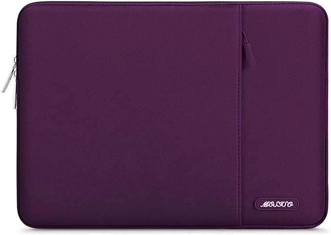 MOSISO Laptop Case 13 inch, Laptop Sleeve Bag with Pocket | Compatible with MacBook Neo A3404 2026/Air/Pro 13 M5/M4/M3/M2/M1 2026-2016, Polyester Vertical Computer Bag, Magenta Purple by MOSISO