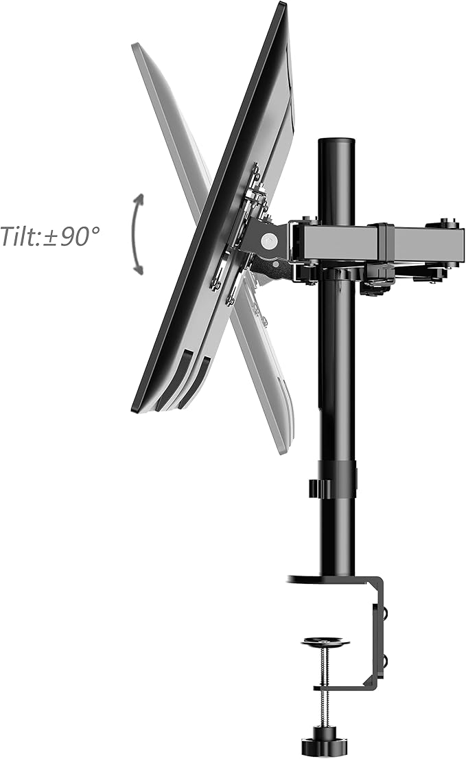 Rocelco 46" Height Adjustable Corner Standing Desk Converter with Dual Monitor Arm Bundle - Quick Sit Stand Up Computer Workstation Riser - Extra Large Keyboard Tray - Black (R CADRB-46-DM2) - Image 8
