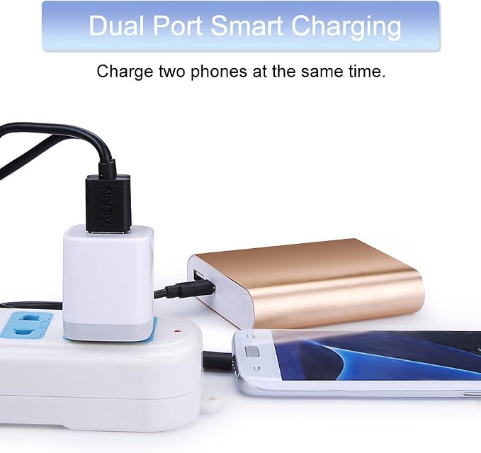 USB Wall Charger, Charging Adapter 3Pack 2.1A Dual Port USB Wall Charging Plug Block Head Box Travel Charger Cube Compatible iPhone 17 16 15 14 13 12 Pro Max XS XR 8 Plus,Pad,Pod,Samsung,Android Phone - Image 5