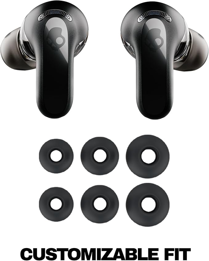 Skullcandy Rail ANC Active Noise Cancelling Wireless Earbuds - Bone/Orange | In-Ear, Bluetooth Headphones, Noise Cancellation, 38 Hours Battery, Microphone for iPhone Android, Customizable Sound - Image 7