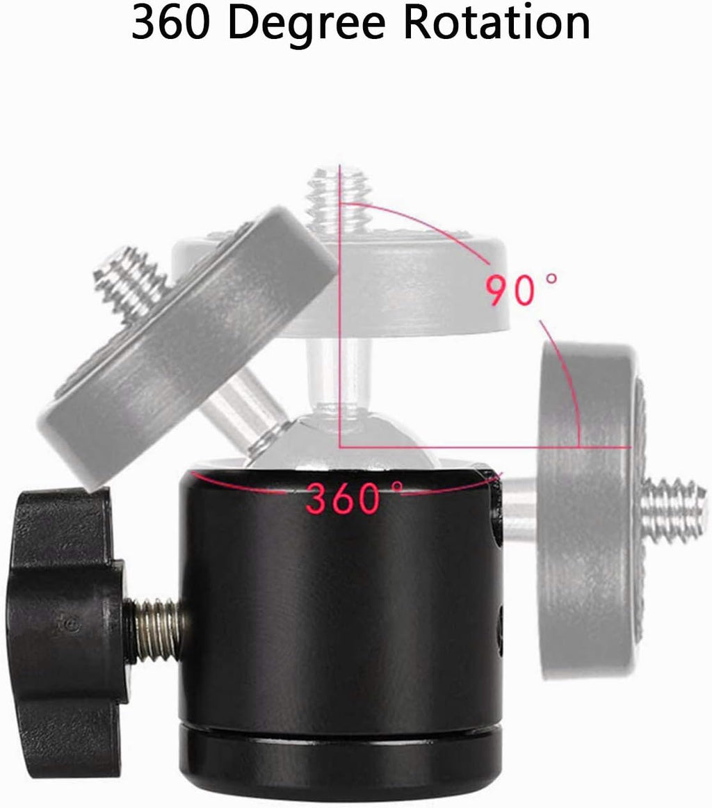 Universal 1/4" Swivel Mini Ball Head Screw Tripod Mount（2 Pack）, EszkozTA360 Degree Rotating Mount Base Adapter for DSLR Cameras HTC Vive Tripods Monopods Camcorder Light Stand… - Image 3