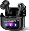 Wireless Earbuds, Translation Earbuds Real Time Touch Screen, Elegant Black | 5 EQ Modes, 48H AI Ear Buds with ANC Noise Cancelling/Transparency Mode, IPX7 Waterproof, 164 Language/7 Translation Modes by QXUFV