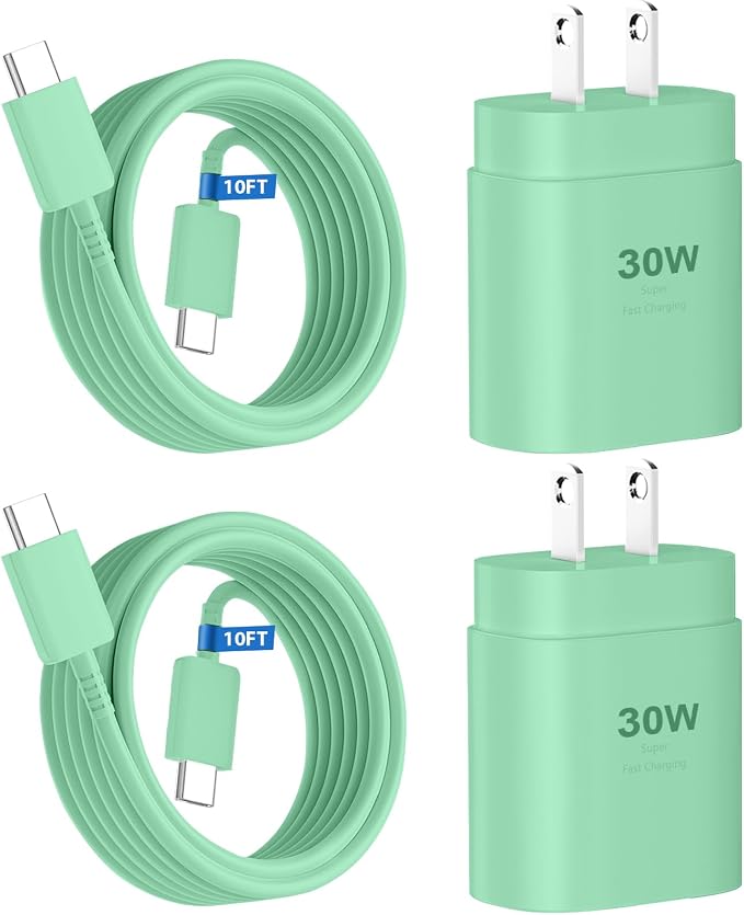 Phone 17 16 15 Charger Fast Charging,30W USB C Phone 17 16 15 Pro Max Charger Block &10FT Long Type C Cable Cord for i.Phone 17/Air/17 Pro/17 Pro Max/16/16 Plus/16 Pro/16 Pro Max/15/15 Pro Max,Green by DiHines