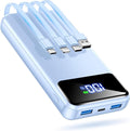 OHOVIV Portable Charger Power Bank 50000mAh,4 Built-in Cables Battery Pack | 22.5W Fast-Charge,55% in 30mins,10 Times for iPhone,Camping Travel Essential,Compatible with iPhone,Samsung,Tablet,Blue by OHOVIV