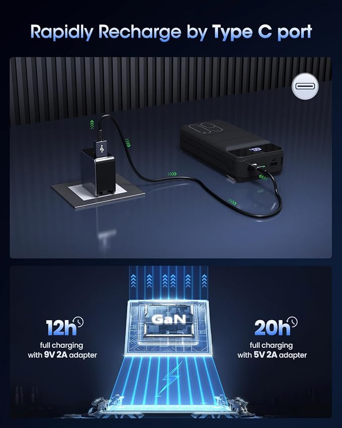 Portable Charger 60000mAh Power Bank 22.5W Fast Charging USB C Battery Pack | 4 Outputs, LED Display, External Portable Cell Phone Charger for iPhone 17/16/15/14 Pro, Android, Samsung Galaxy, Etc - Image 7
