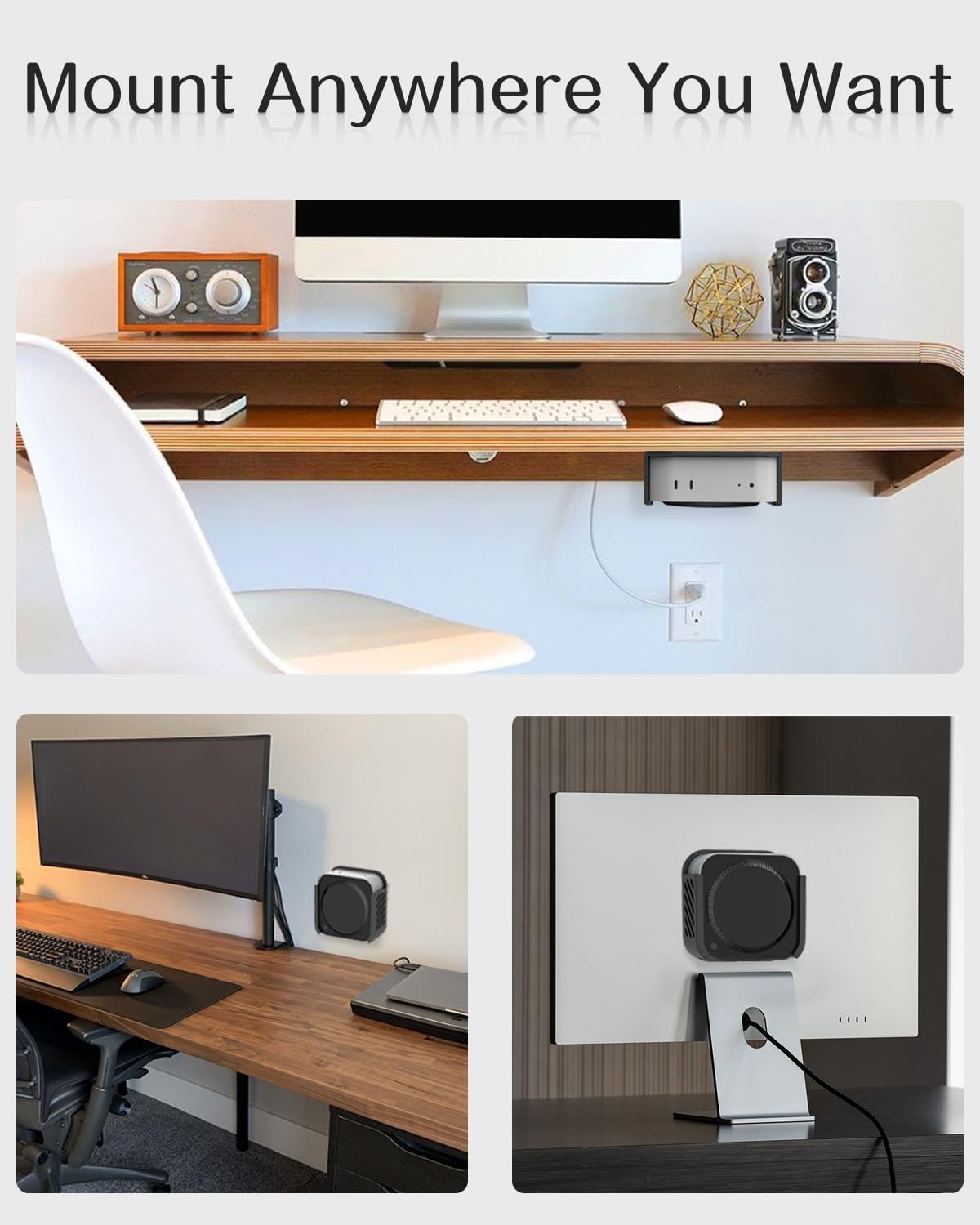 2024 Mac Mini M4 Mount - Under Desk & Wall, 3D Printed Monitor Stand - Image 7