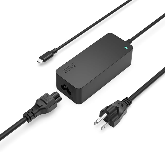 USB C Laptop Charger for Lenovo - Compatible with Thinkpad, Yoga, Chromebook, Thinkbook, IdeaPad, 65W/45W AC Adapter with 10Ft Extended Sturdy Cable | ThinkPad X1 Carbon, T14, T15, T16, E14, E15, L14, X13, Yoga 6, Yoga 7 9 IdeaPad 3, IdeaPad 5, Flex 5,... by Nicpower