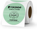 Green Round Thermal Labels 3 Inch Waterproof Vinyl Stickers 500 PCS by YIKIADA