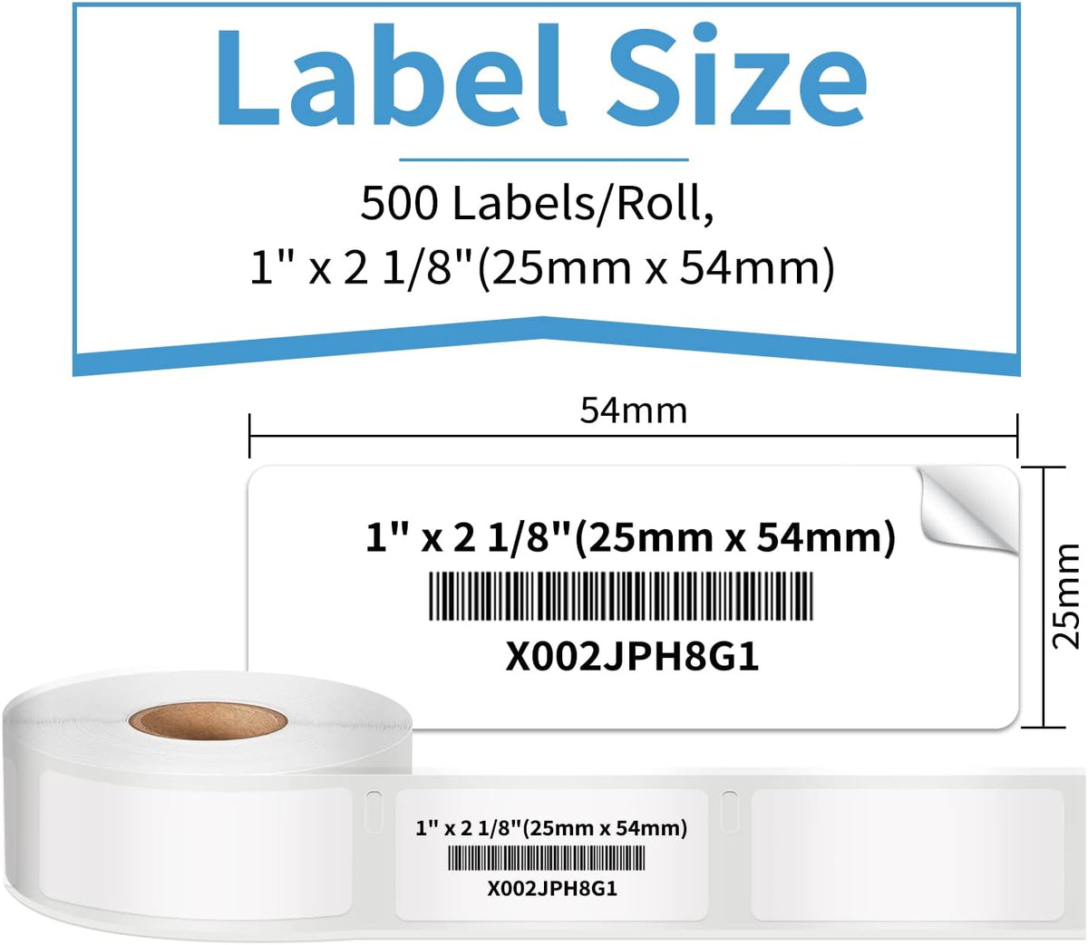 Compatible with Dymo 30336(1" x 2-1/8") LabelWriter Address & Barcode Label - Image 2