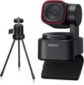 OBSBOT Tiny 3 Lite AI-Powered Spatial Audio 4K Webcam, W Mini Tripod | 1/2" CMOS 4K@30fps HDR 1080p@120fps Tri-Mic Spatial Audio Voice/Gesture Control for Streaming, Gaming, Meeting by OBSBOT