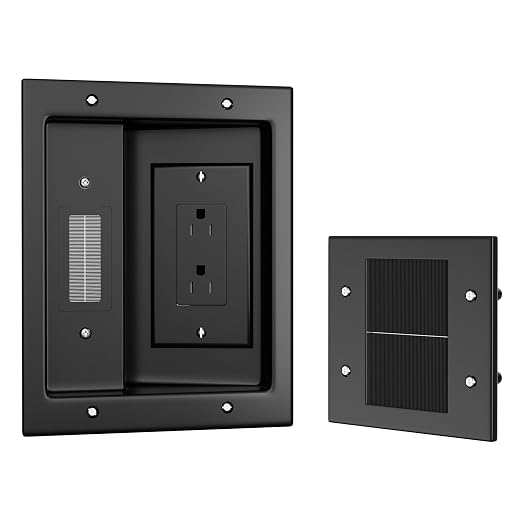 FORGING MOUNT in-Wall Cable Management Kit with Recessed Power Outlet Box,Cord Hider for Wall Mounted TV,Brush Plate,9.3ft Cord,–Easy,Safe Management for Organized TV and Home Theater Setups-Black - Image 9